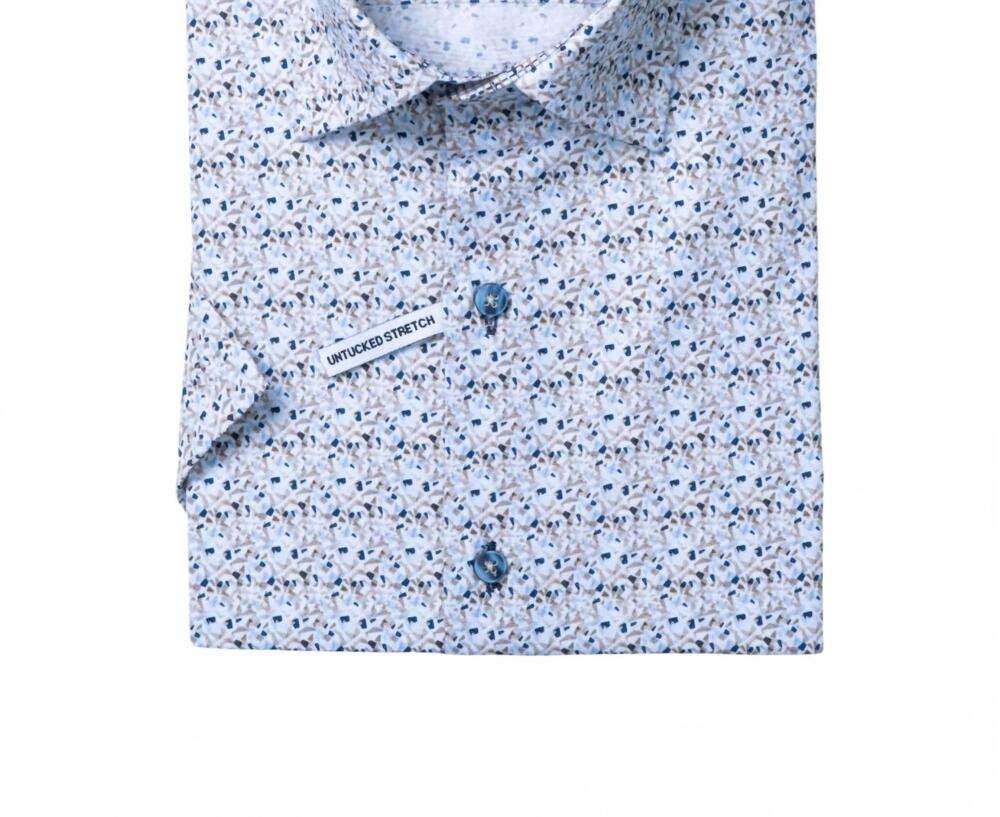 NEW 7 DOWNIE ST. men's bloomfield short sleeve sport shirt in brown